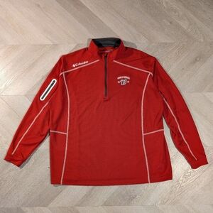 Washington Nationals World Series 2019 Shirt Men's 2XL Red 1/4 Zip Columbia Golf